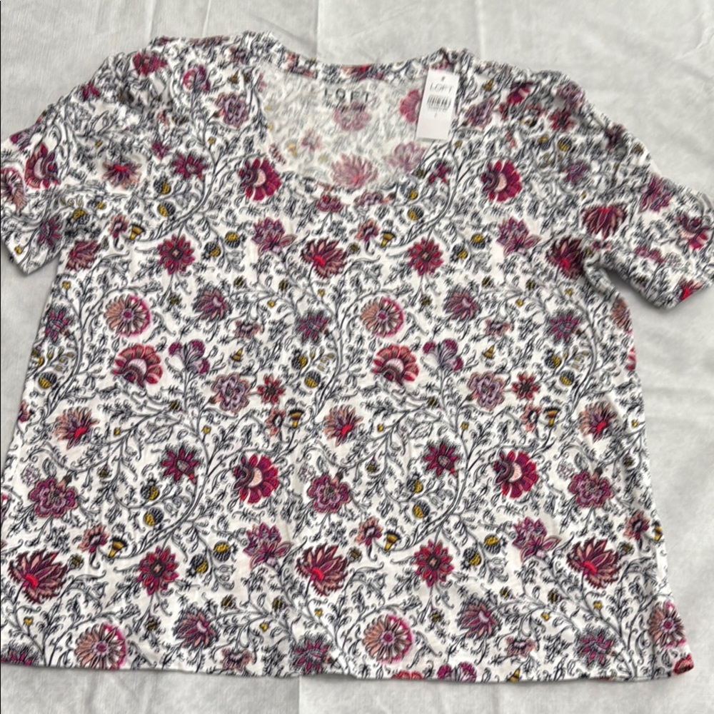 Loft Floral Print Women's Top Brand New W/Tags